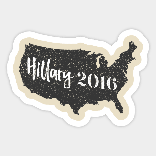 USA Hillary 2016 Sticker by kippygo